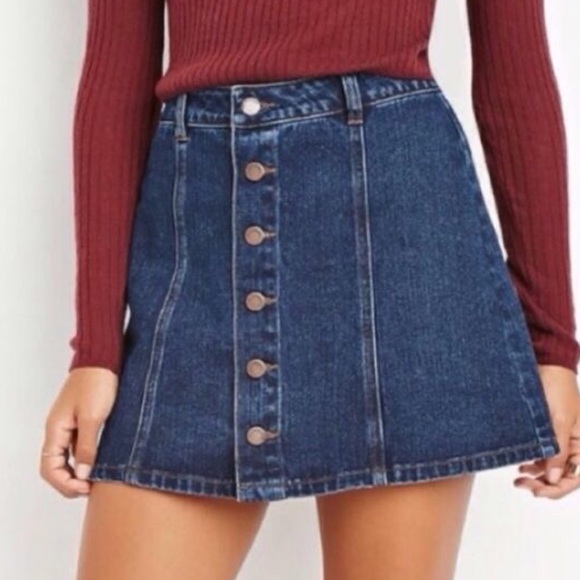 Brandy Melville Jean Mini Skirt - Picture 1 of 12